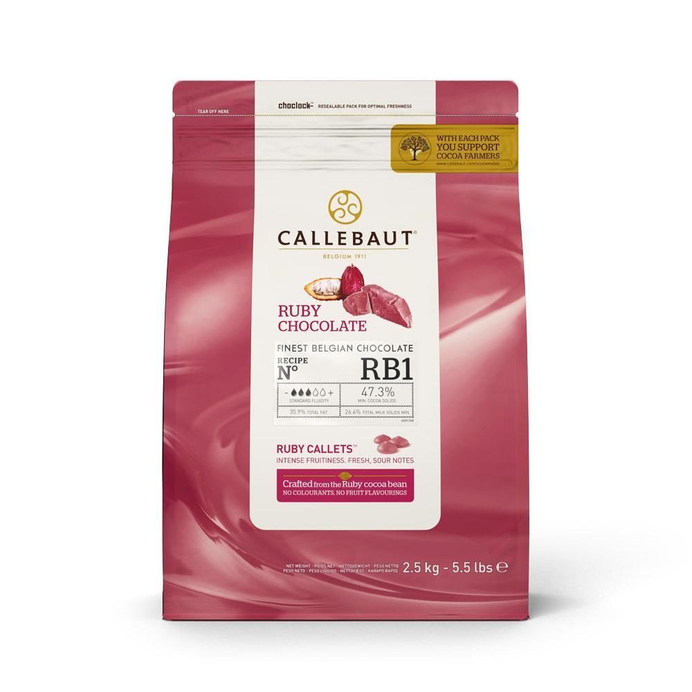 Callebaut Kuver Ruby Drop 2,5 Kilo (4 Adet)
