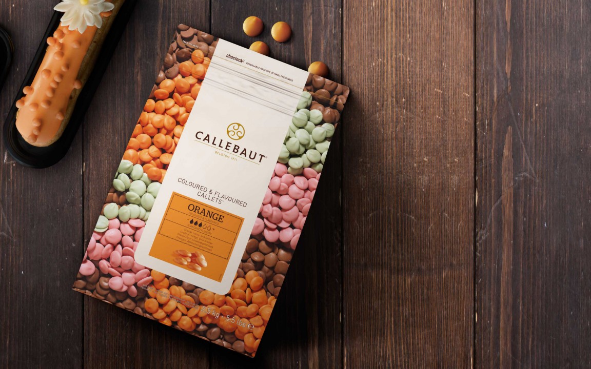 Callebaut Orange Callets Portakallı Drop Çikolata 2,5 Kilo (4 Adet)